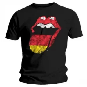 Image of Rolling Stones German Tongue Mens Black T Shirt: X Large