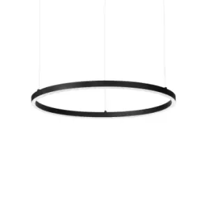 Image of ORACLE Slim DALI Dimmable Round 70cm Integrated LED Pendant Ceiling Light Black, 3000K
