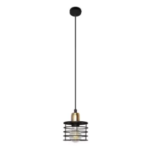 Image of Edison Slim Pendant Ceiling Light Black Copper 12cm