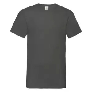 Image of Fruit Of The Loom Mens Valueweight V-Neck, Short Sleeve T-Shirt (XL) (Light Graphite)