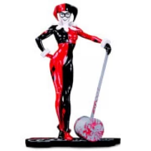 Image of DC Collectibles Harley Quinn Red White And Black Statue By Adam Hughes