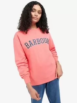 Image of Barbour Northumberland Overlayer Sweatshirt - Pink, Size 14, Women