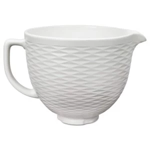 Image of KitchenAid 5KSMCB5TLW 4.8L Ceramic Bowl Embossed