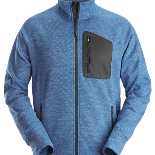Image of Snickers FlexiWork Fleece Jacket - True Blue/Black - M