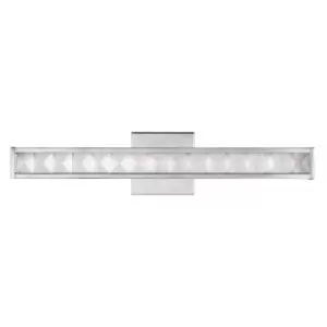 Image of Wall Light Integrated LED Vanity Light Faceted Crystals Polished Chrome 20W