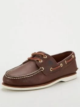 Image of Timberland Classic Leather Boat Shoes - Brown