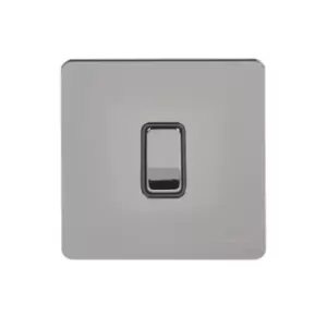 Image of Schneider USFP 16A 1G 2W Retractive Switched Black Insert Black Nickel - GU1412RBBN