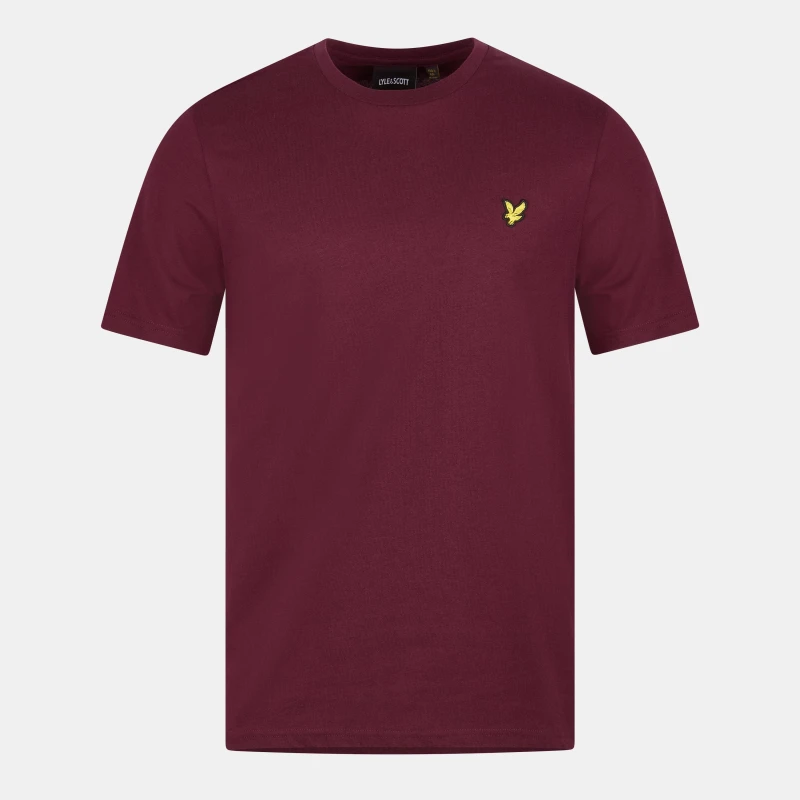 Image of Lyle and Scott Logo T Shirt Regular Fit T-Shirts Medium Red 59934809390