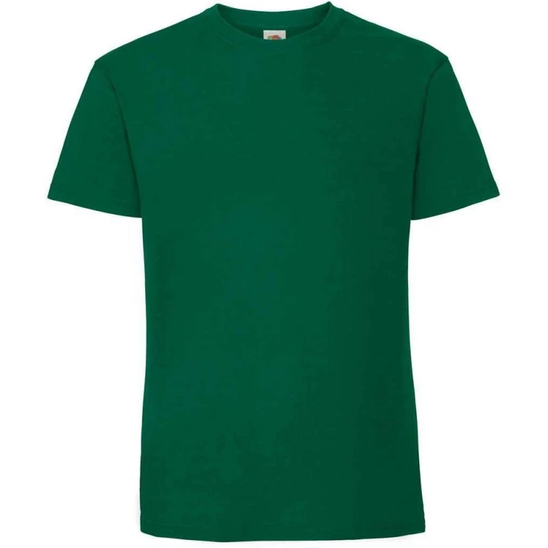 Image of Fruit Of The Loom Fruit of the Loom Men Ringspun Premium T-Shirt in Dark Green Size: Small Dark Green S Male 5063527581631