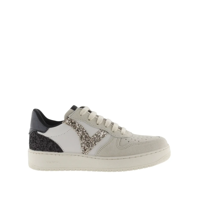 Image of VICTORIA Madrid Leather Trainers white/grey Women 36 (3.5);37 (4);38 (5);39 (5.5 to 6)