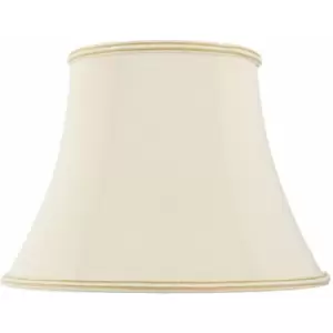 Image of 16' Bowed Oval Handmade Lamp Shade Cream Fabric Classic Table Light Bulb Cover