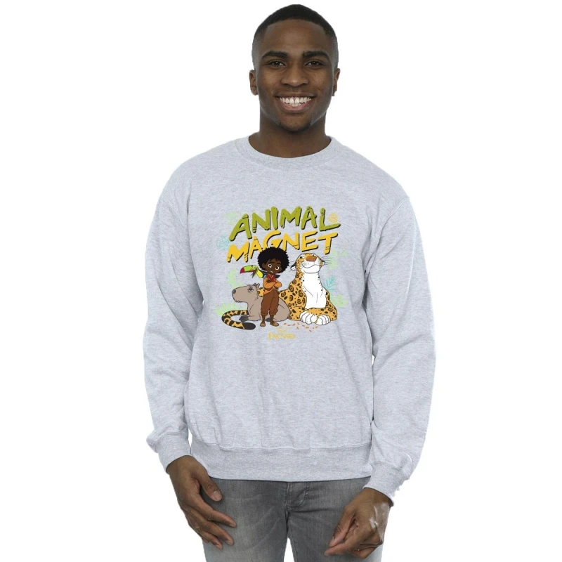 Image of Disney Men Encanto Animal Magnet Sweatshirt in Grey Size: Small Grey S Male 5063153618459