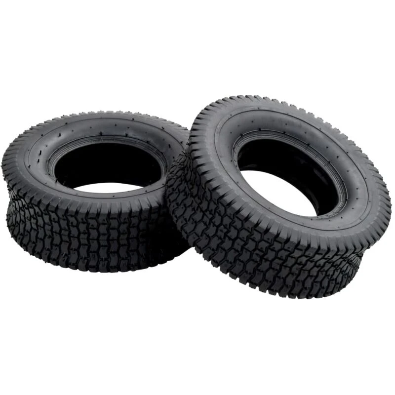 Image of vidaXL Wheelbarrow Tyres 2 pcs 13x5.00-6 4PR Rubber, Black 145267