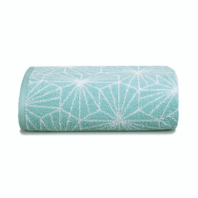 Image of Allure Bath Fashions Geometric Design Jacquard Bath Towel - Duckegg