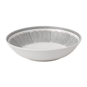 Image of Royal Doulton Ellen DeGeneres Grey Lines Pasta Bowl Grey
