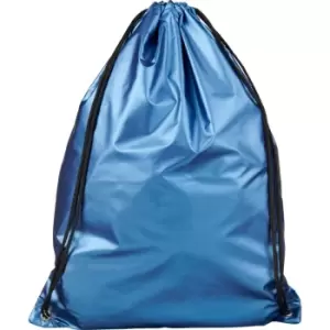 Image of Bullet Adults Unisex Oriole Shiny Drawstring Backpack (One Size) (Light Blue)