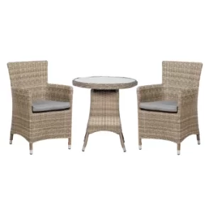 Image of Wentworth 2 Seater Round Carver Bistro Set Grey