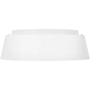 Image of Elstead Asher 3 Light Flush Ceiling Light, Matt White, E14