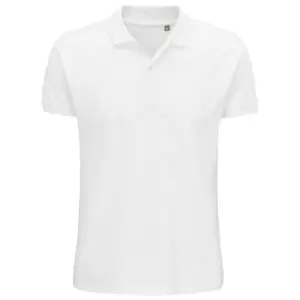 Image of SOLS Mens Planet Pique Organic Polo Shirt (S) (White)