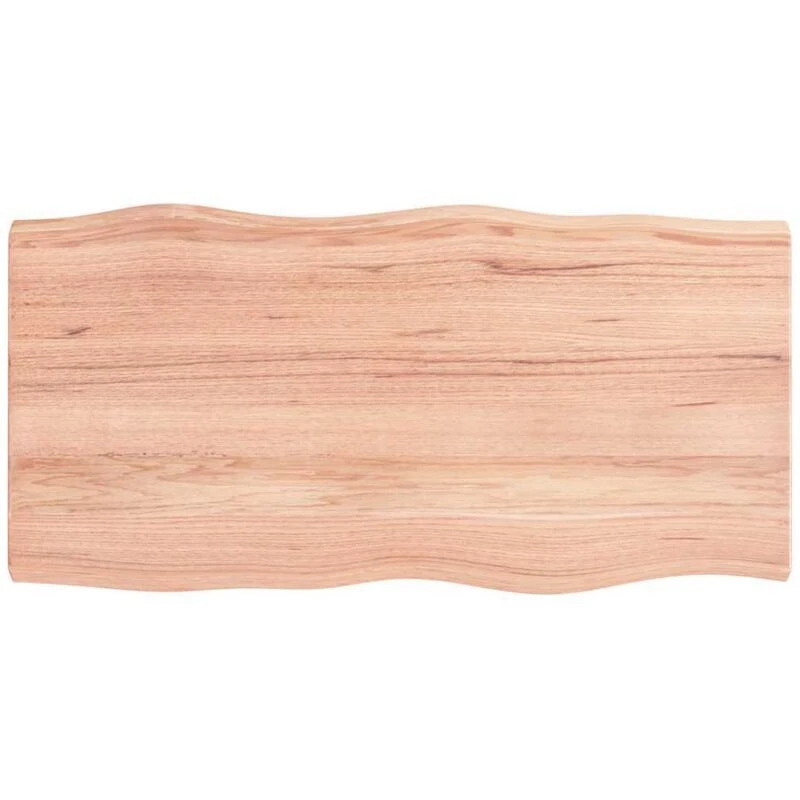 Image of VIDAXL Table Top Light Brown 100x50x(2-6)cm Treated Solid Wood Live Edge vidaXL 363952