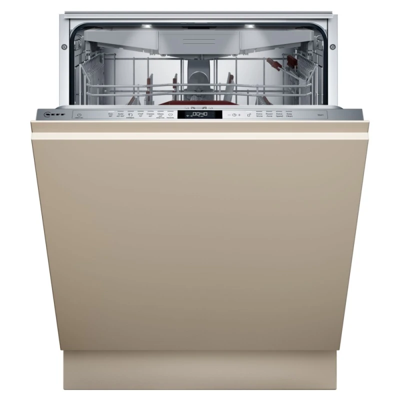 Image of NEFF N70 S197YCX05G Integrated Full Size Dishwasher - Stainless Steel Control Panel with Sliding Door Hinge Kit - A Rated