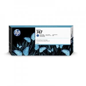 Image of HP 747 Chromatic Blue Ink Cartridge 300ml