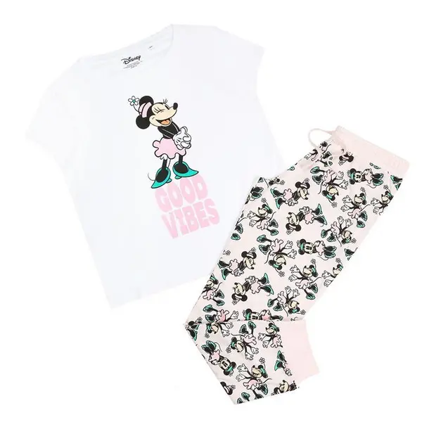 Image of Disney Good Vibes Minnie Mouse Cotton PJ Set Multi