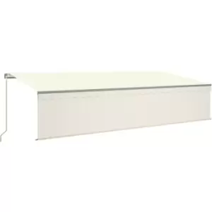 Image of Vidaxl - Manual Retractable Awning with Blind 6x3m Cream Cream