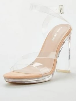 Image of Public Desire Brittany Heeled Sandal - Nude