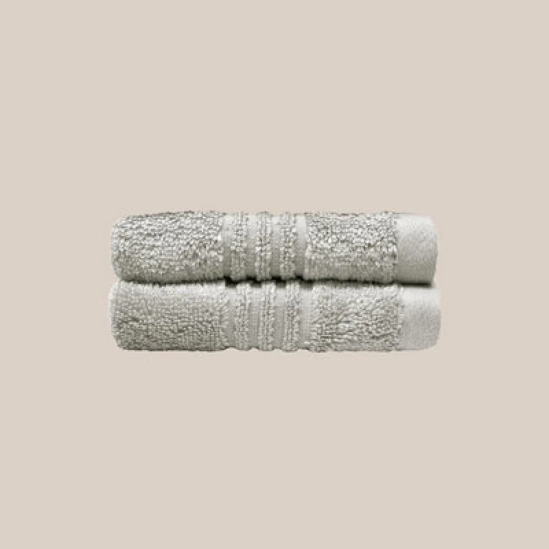 Image of Misona Ultra Soft Bamboo Face Cloths Pack Of 2 - Silver Grey