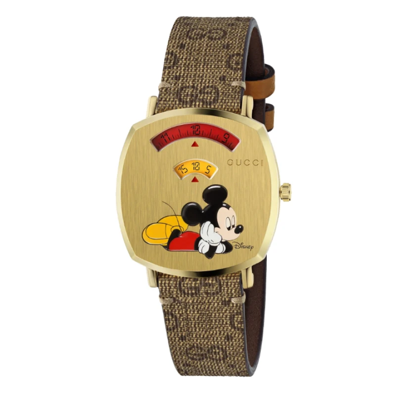 Image of Gucci YA157420 Disney X Gucci Grip Unisex Watch 35mm