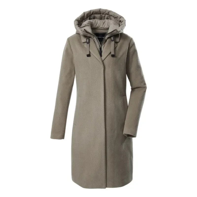 Image of Womens hooded parka Killtec GW 20 Beige Female 42
