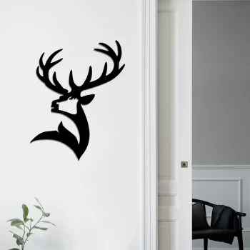 Image of Dear2 - Black Decorative Metal Wall Accessory