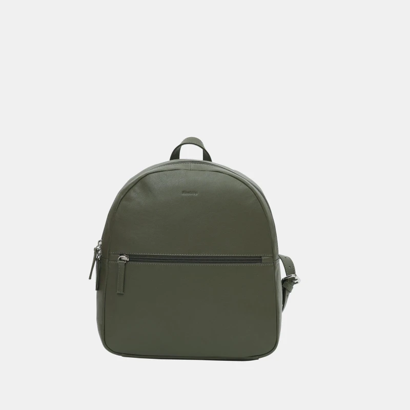 Image of Firetrap Leather Zip Backpack Sea Kelp unisex One Size