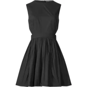 Image of French Connection Adelade Organic Poplin Cut-Out Dress - Black