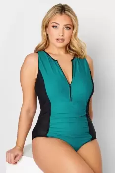Image of Zip Front Swimsuit