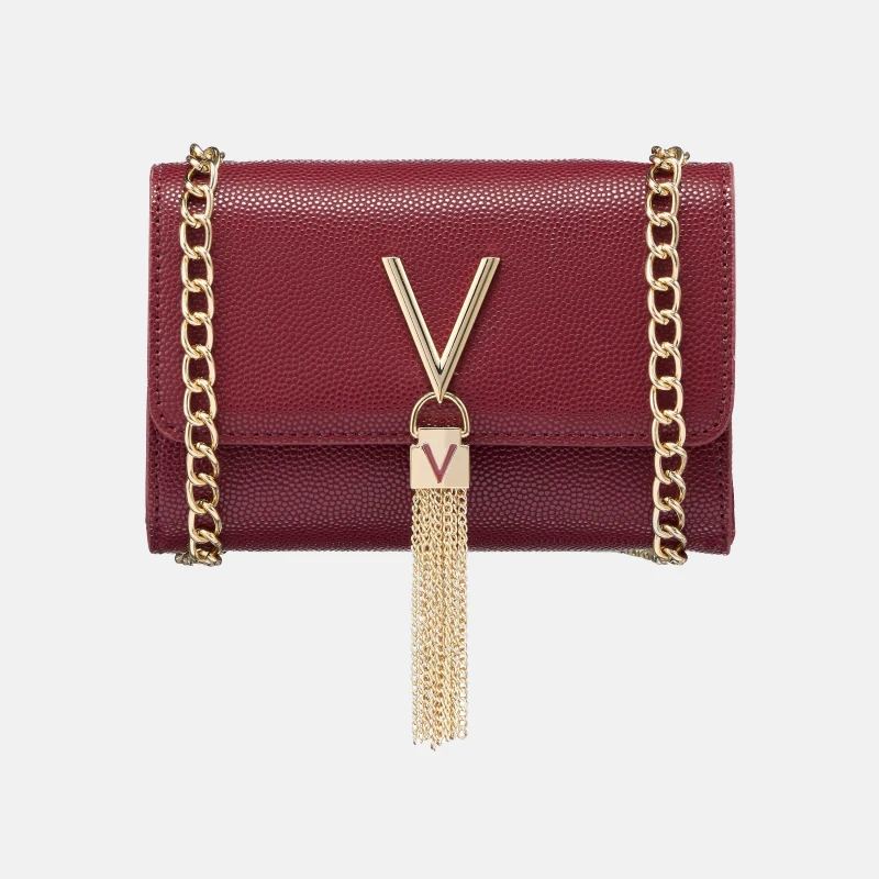 Image of Valentino Fold Over Divina Bag BORDEAUX female One Size