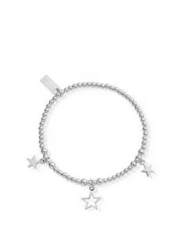 Image of ChloBo Sterling Silver Triple Star Bracelet, Silver, Women