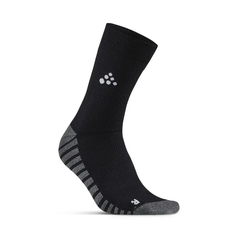 Image of Non-slip mid-length socks Craft Progress Noir Unisex 28/30