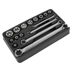Image of Sealey Premier TRX-Star* 3/8"Sq Drive Socket & Spanner Set 16pc