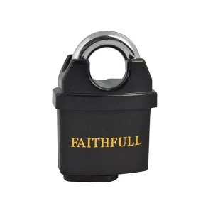 Image of Faithfull PVC Coated Brass Padlock 50mm