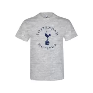Image of Spurs Crest T Shirt Grey Adults Medium