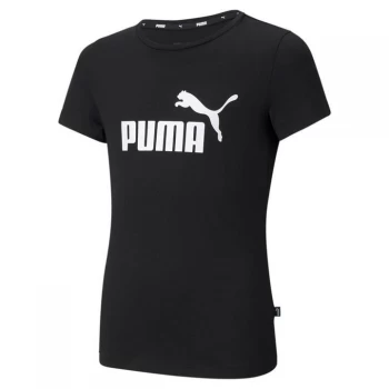 Image of Puma No1 Logo QT Tee Junior Girls - Black/White