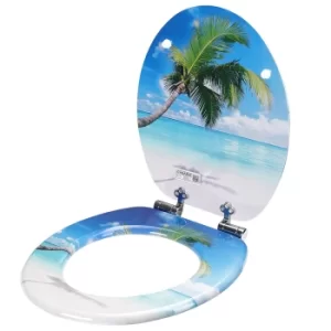 Image of Soft Close Toilet Seat Palm Design