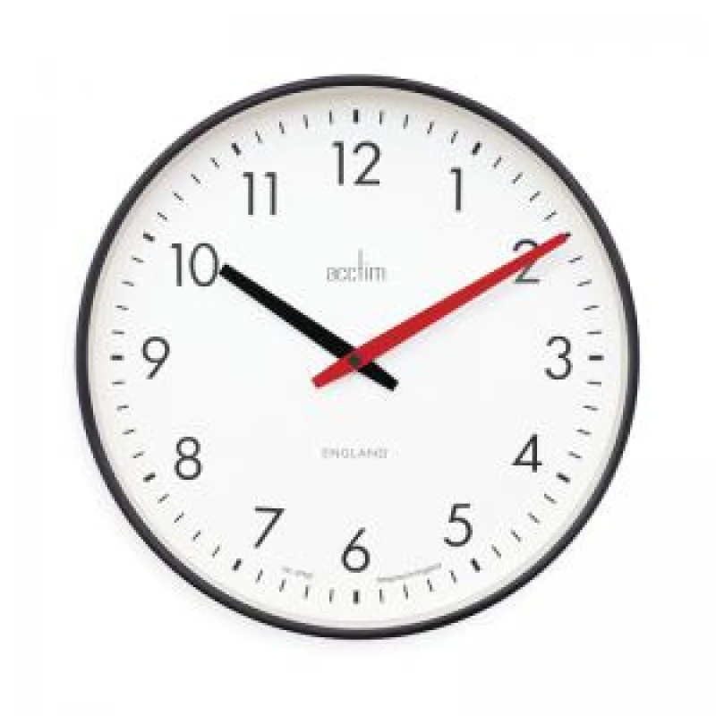 Image of Acctim Acctim Riley Office Wall Clock Black 30cm 22573 22573
