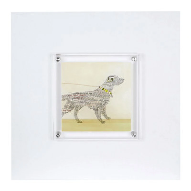 Image of Premier Housewares Framed Labrador Wall Art Home Wall Decor White