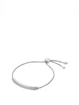 Image of Michael Kors Plaque Silvertone Bracelet
