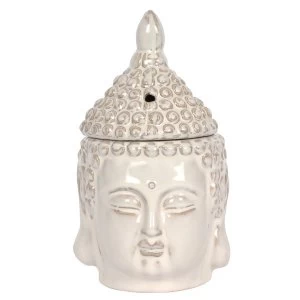 Image of Off White Buddha Head Oil Burner