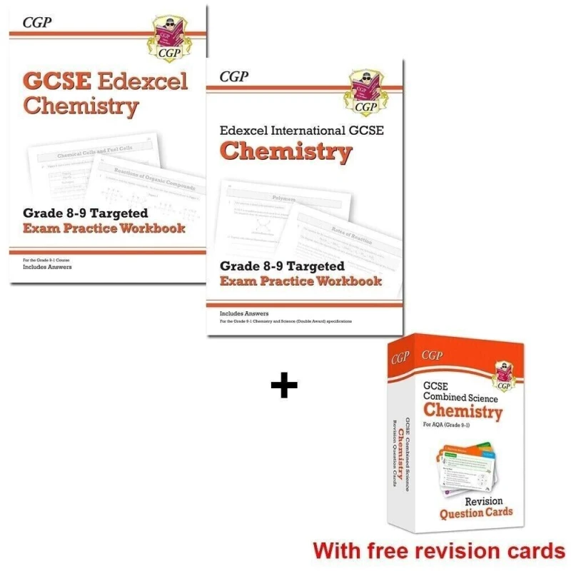 Image of GCSE Edexcel Chemistry 8-9 Targeted Exam Practice Workbook 2 Books + Free Cards CGP Books Books