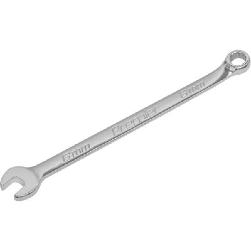 Image of Loops 6mm Steel Combination Spanner - Long Slim Design Combo Wrench - Chrome Vanadium Metallics